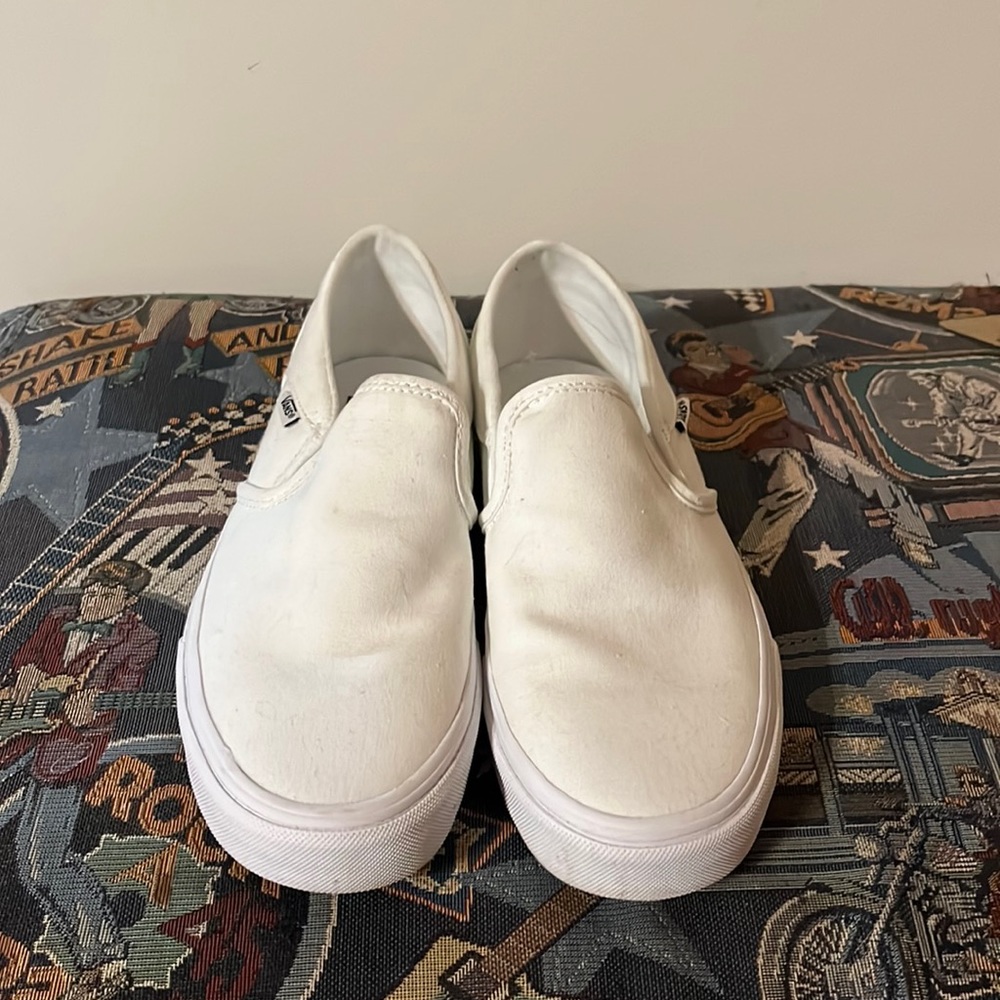Women’s white vans 8.5 only worn once